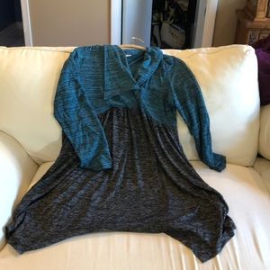 Turquoise Henley tunic